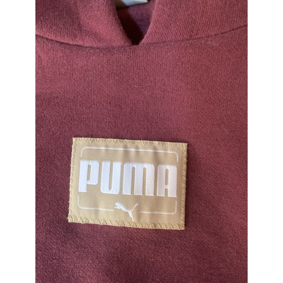 Puma Womens Small Comfort Fit Hoodie Burgundy - Picture 2 of 7
